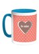 Be Mine Printed Coffee Mug Turquoise/White/Pink