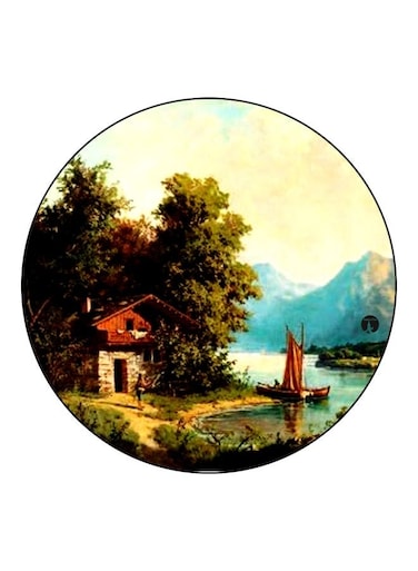 Nature Printed Fridge Magnet Green/Blue/Brown 5.5cm