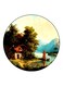 Nature Printed Fridge Magnet Green/Blue/Brown 5.5cm