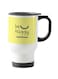 Printed Stainless Steel Travel Mug White/Yellow 13centimeter