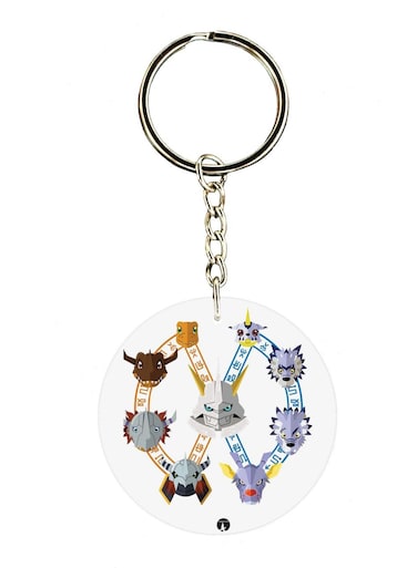 Anime Digimon Printed Keychain