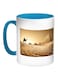 The Pyramids Of Egypt Printed Coffee Mug Blue/White/Brown 11ounce