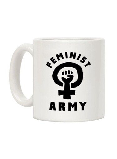Feminist Army Printed Coffee Mug White