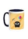 Cartoon Drawing - The Joy Of Eid Printed Coffee Mug Blue/White 11ounce