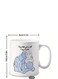 Ceramic Mug with Arabic Calligraphy &amp; Whimsical Blue Creature Design in black