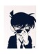 Metal Plate Of The Anime Detective Conan Poster Pink/Black