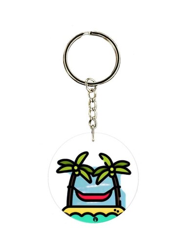 Cartoon Themed Single Sided Keychain