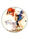 Vintage Art Printed Fridge Magnet Round Multicolour