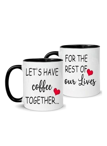 Lets Have Coffee Together for The Rest of Our Lives Couple Mug Set,Bridal Shower Gifts Bride,Wedding Gift Matching Bride and Groom Valentines Day Gifts,Mr Mrs Coffee Mugs
