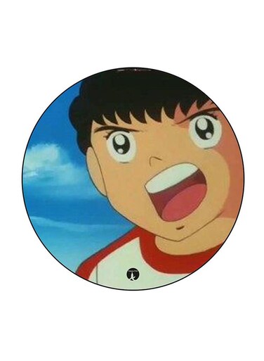 Anime Captain Majid Printed Fridge Magnet Round Multicolour