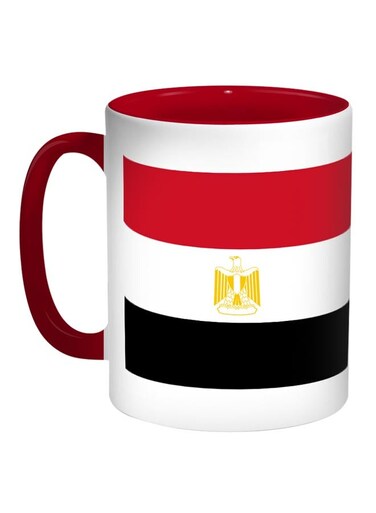 The Egyptian Arabic Republic Printed Coffee Mug Red/White/Black