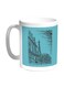 Drawing Of Paris Printed Coffee Mug Blue/White/Black 11ounce