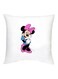 Minnie Mouse Printed Decorative Cushion White/Pink/Blue 16x16inch