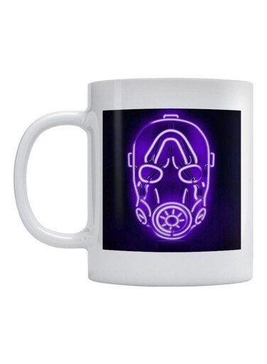 Mask Neon Printed Mug White/Black/Purple