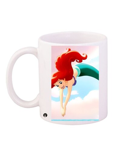 The Little Mermaid Printed Coffee Mug White/Blue/Red