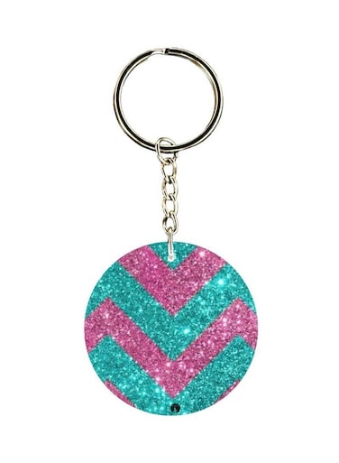 Glitter Theme Printed keychain