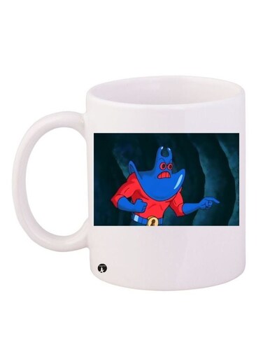 SpongeBob SquarePants Printed Coffee Mug White/Red/Blue 11ounce