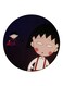 Anime Chibi Maruko Chan Theme Printed Fridge Magnet Red/Black/White