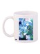 Cartoon Girl Printed Coffee Mug White/Blue/Green 11ounce
