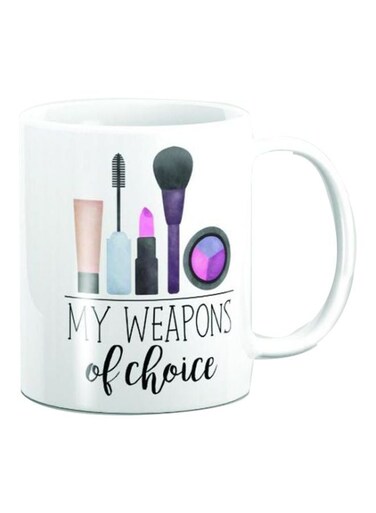 My Weapons Of Choice Printed Mug White/Black/Purple