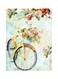 Floral Themed Metallic Plate Pink/Grey/Yellow 20x15cm
