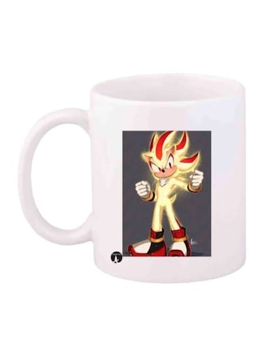 Printed Sonic Mug White/Yellow/Red