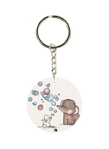 Cartoon Themed Single Sided Keychain