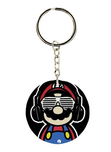 Double Sided Super Mario Printed Keychain
