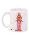 Cartoon Girl Printed Coffee Mug White/Pink/Yellow 11ounce