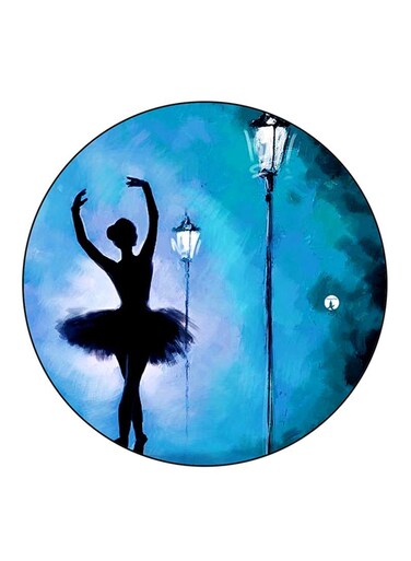 Woman Printed Fridge Magnet Blue/Black