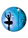 Woman Printed Fridge Magnet Blue/Black