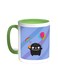 Cartoon Drawing - The Joy Of Eid Printed Coffee Mug Green/White 11ounce