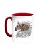 Horse Drawing Printed Coffee Mug Red/White 11ounce
