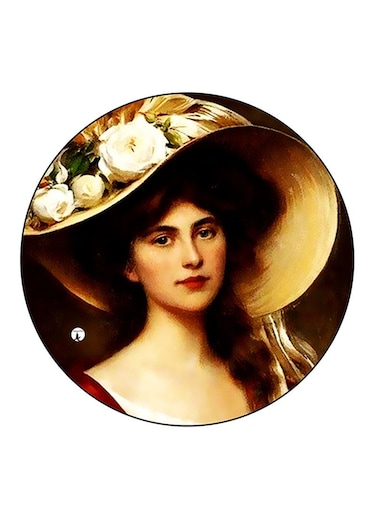 Vintage Art Printed Fridge Magnet Multicolour