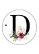 The Letter D Printed Fridge Magnet Round Multicolour