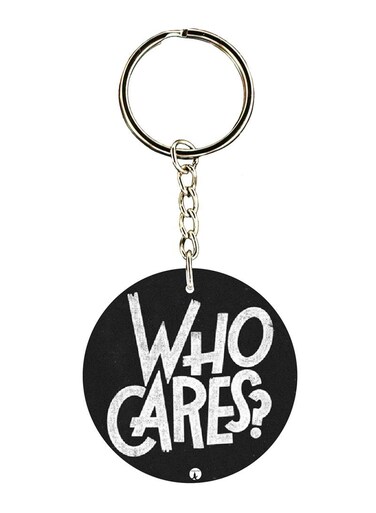 Who Cares Printed Keychain
