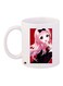 Cartoon Girl Printed Coffee Mug White/Pink/Red 11ounce