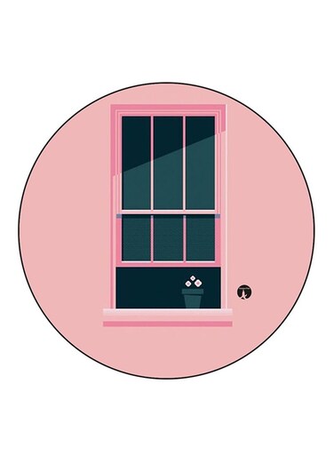 Window Printed Fridge Magnet Multicolour