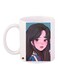 Animated Girl Printed Coffee Mug White/Grey/Pink 11ounce