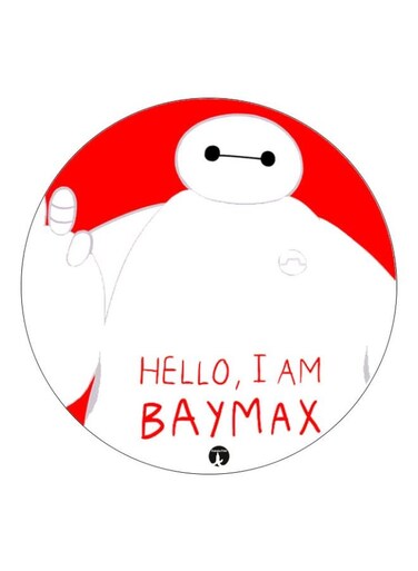 Cartoon Printed Fridge Magnet White/Red 5.5cm