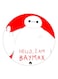 Cartoon Printed Fridge Magnet White/Red 5.5cm
