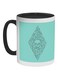 Bones And Skull Printed Coffee Mug White/Blue/Black 325ml
