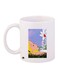 Cartoon Girl Printed Coffee Mug White/Purple/Beige 11ounce