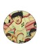 Anime Captain Majid Printed Fridge Magnet Beige/Red/Black