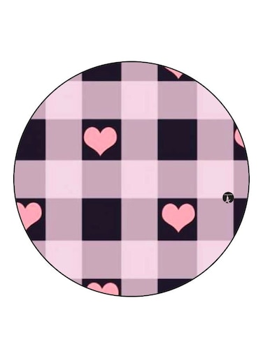 Hearts Themed Fridge Magnet Pink/Black 5.5cm
