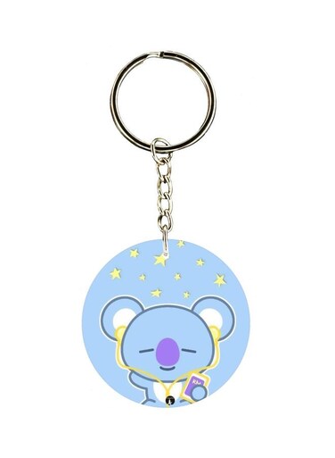Cartoon Printed Double Sided Keychain