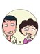 Cartoon Printed Wooden Fridge Magnet Beige/Black/Pink 5.5cm