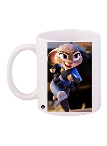 Printed Coffee Mug White/Blue/Black 11ounce