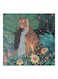 Girl Embraces A Tiger Themed Canvas Painting With Frame Blue/Brown/Green 50x50cm