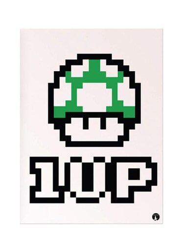 Super Mario Video Game Metal Plate Poster Green/Pink/Black 15x20cm
